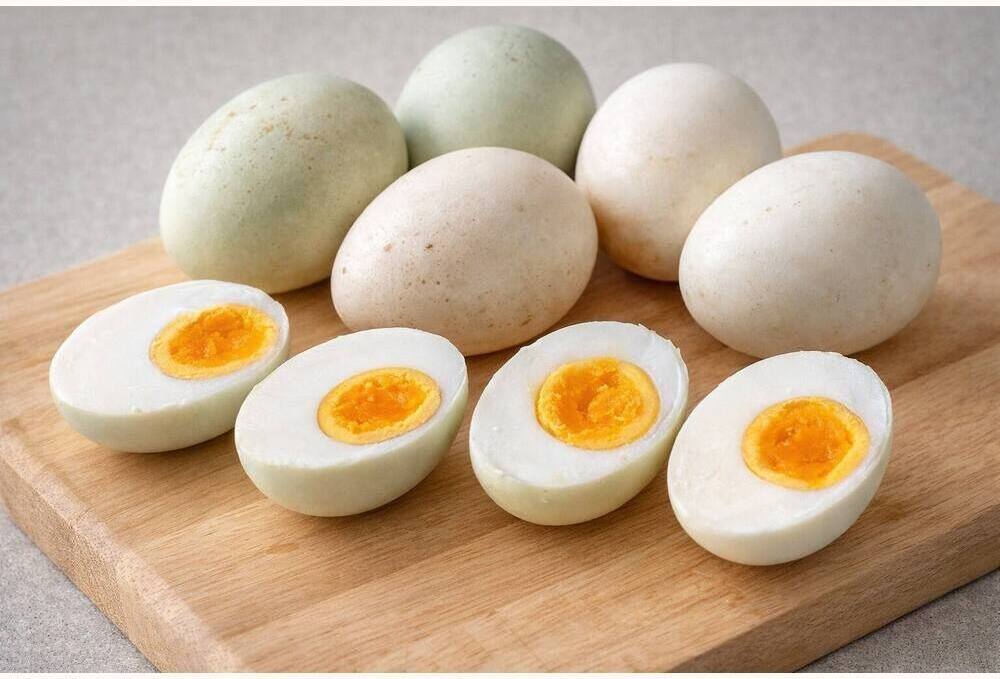 Dabbling Duck Eating Eggs