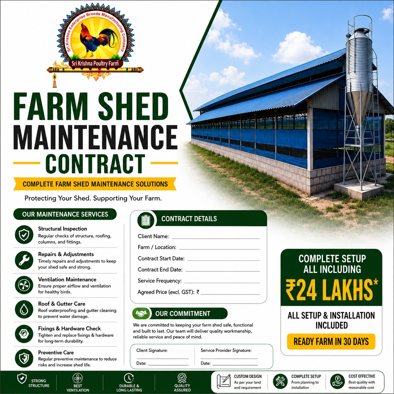 Farm Shed Maintenance Contract