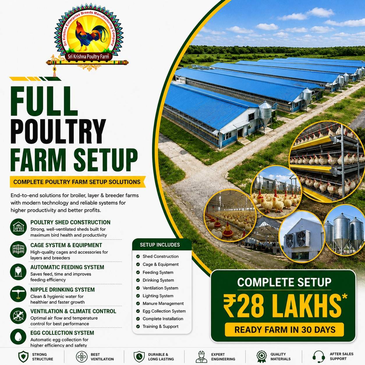 Full Poultry Farm Setup