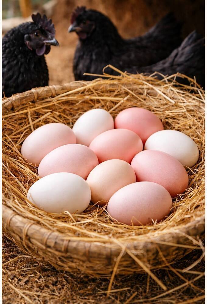 Kadaknath Eating Eggs
