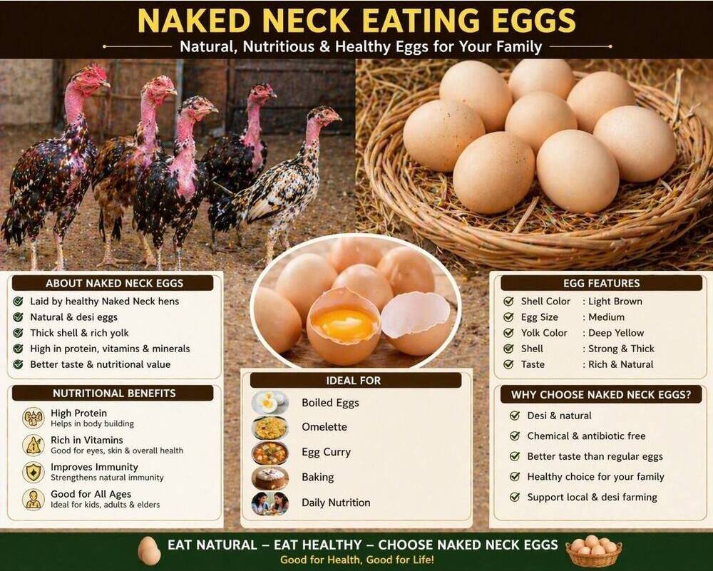 Naked Neck Eating Eggs