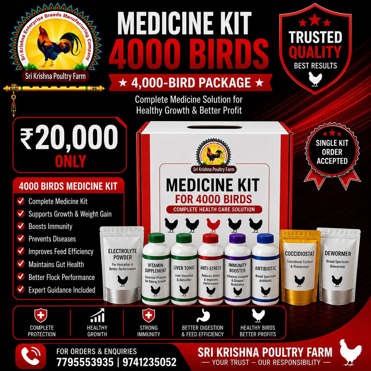 4000 Birds Large Farm Supply Package