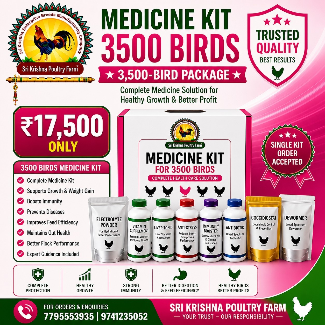 Medicine Kit for 3500 Birds – Complete Package