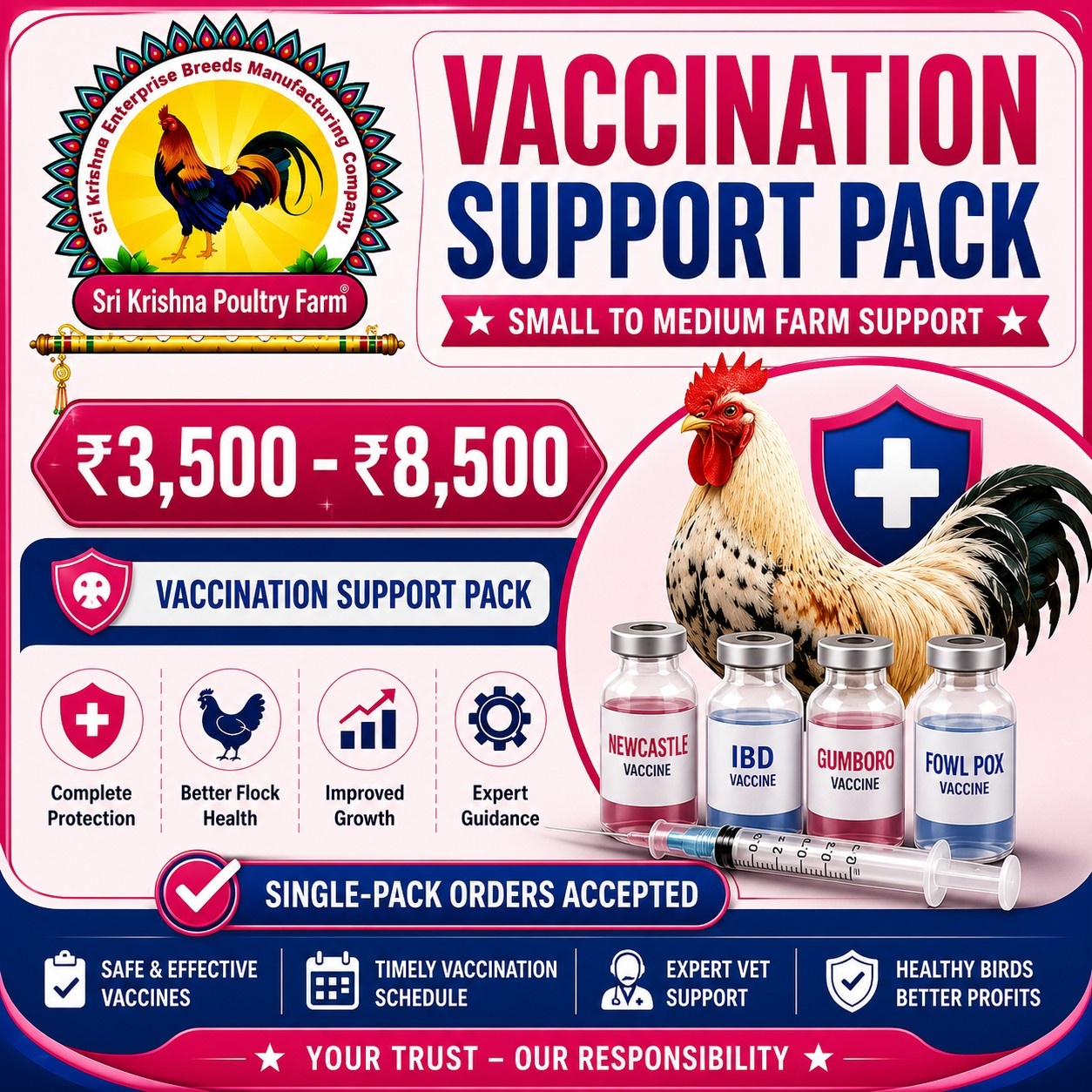 Vaccination Support Pack for Healthy Farm