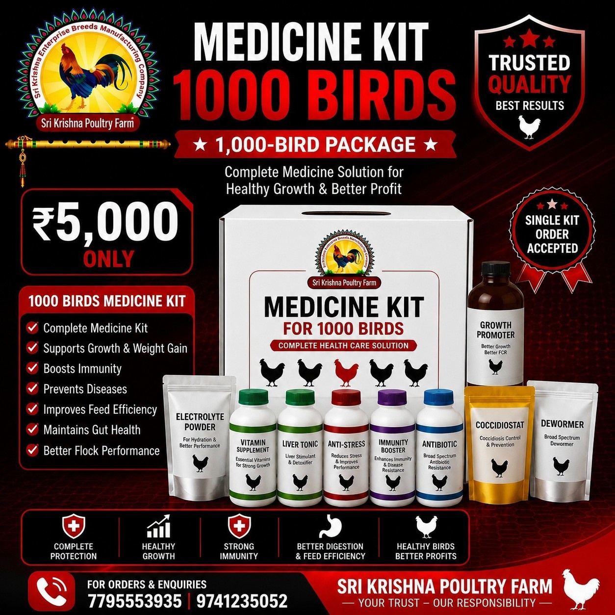 1000 Birds Starter Medicine Kit