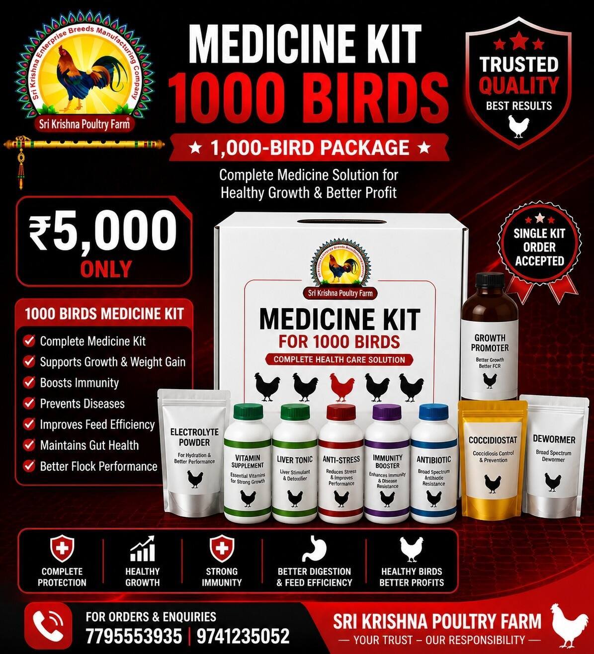 1000 Birds Starter Medicine Kit