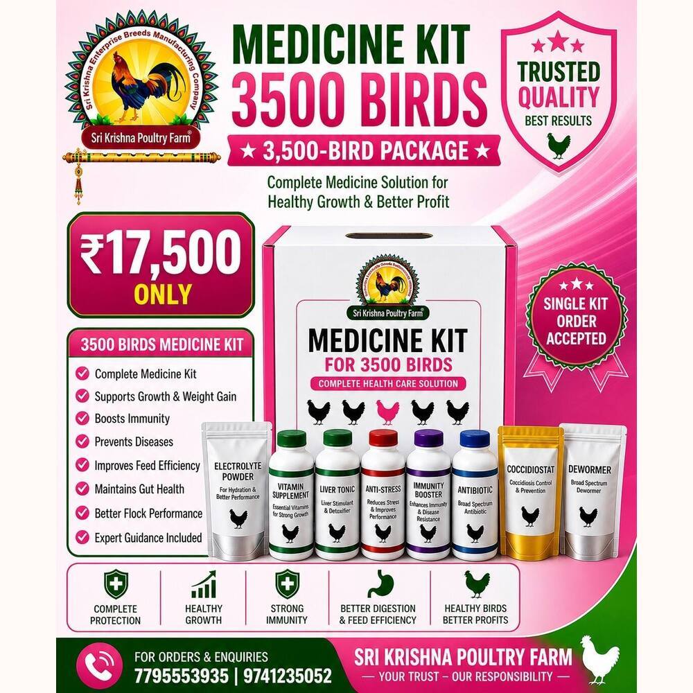 Medicine Kit for 3500 Birds – Complete Package