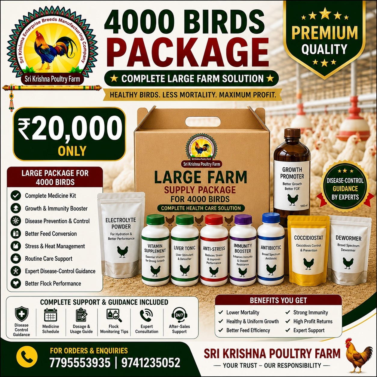 Medicine Kit for 4000 Birds