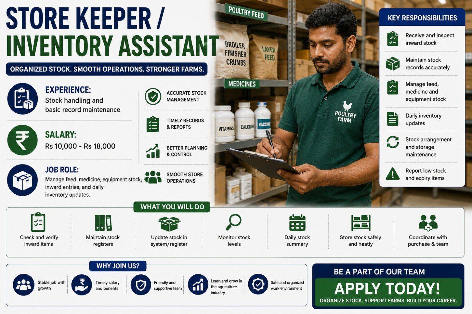 Store Keeper/Inventory Assistant