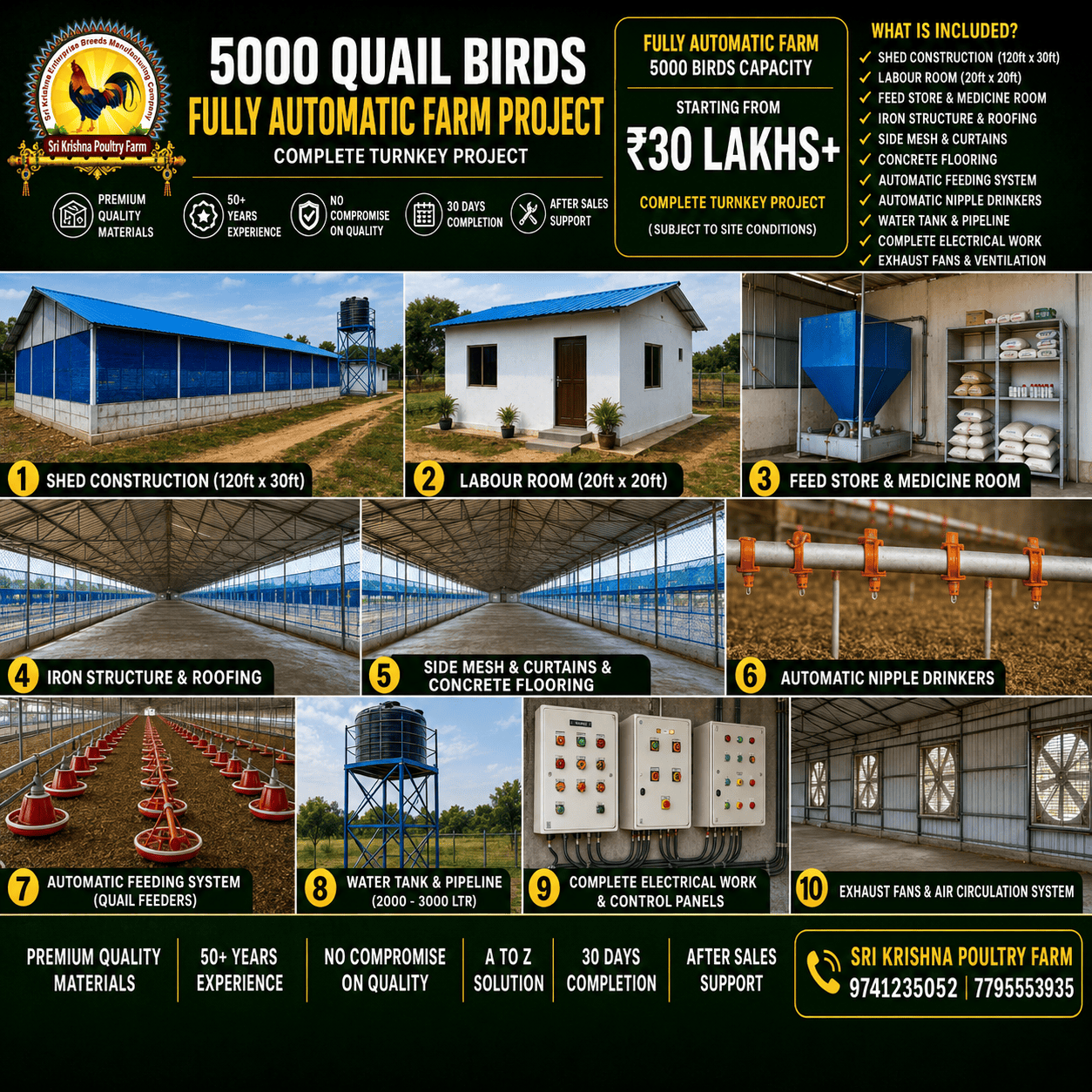 Quail Bird Farm Construction